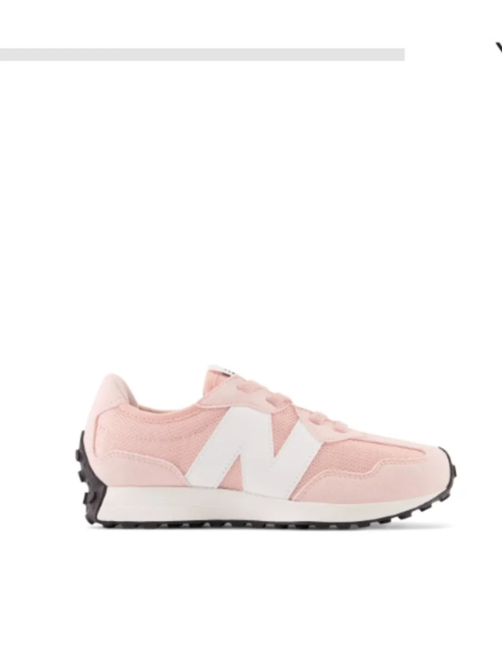 New Balance 327 Bungee Lace kids sneakers in Pink with White